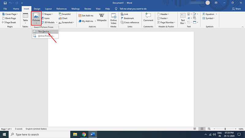 Insert a PDF as an image in Word