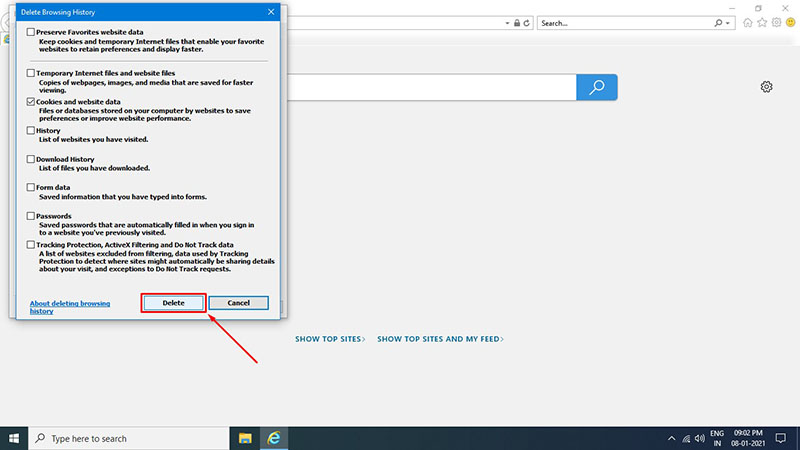 How to Clear Cookies in Internet Explorer