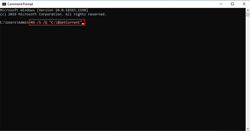 How To Delete $GetCurrent Folder Using Command Prompt (CMD)
