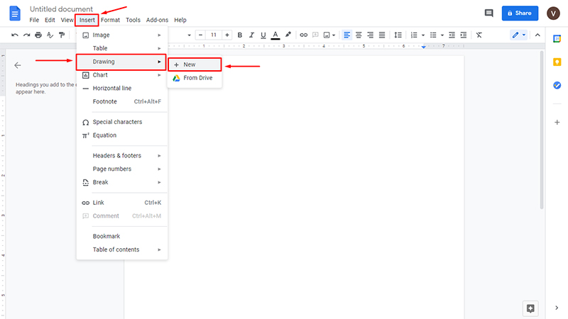 Draw on Google Docs Using the Drawing Feature