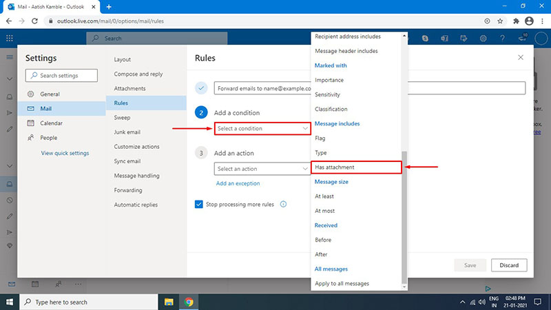 How To Forward Specific Emails from Outlook.com to Another Email Address