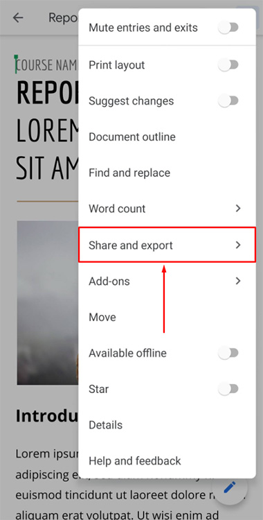 How to Convert a Google Docs to PDF on Andriod