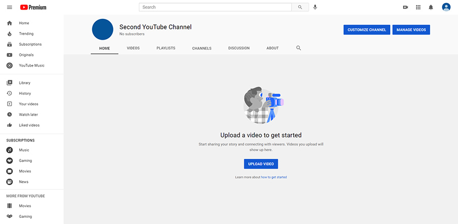 How to Create a Second Youtube Channel: